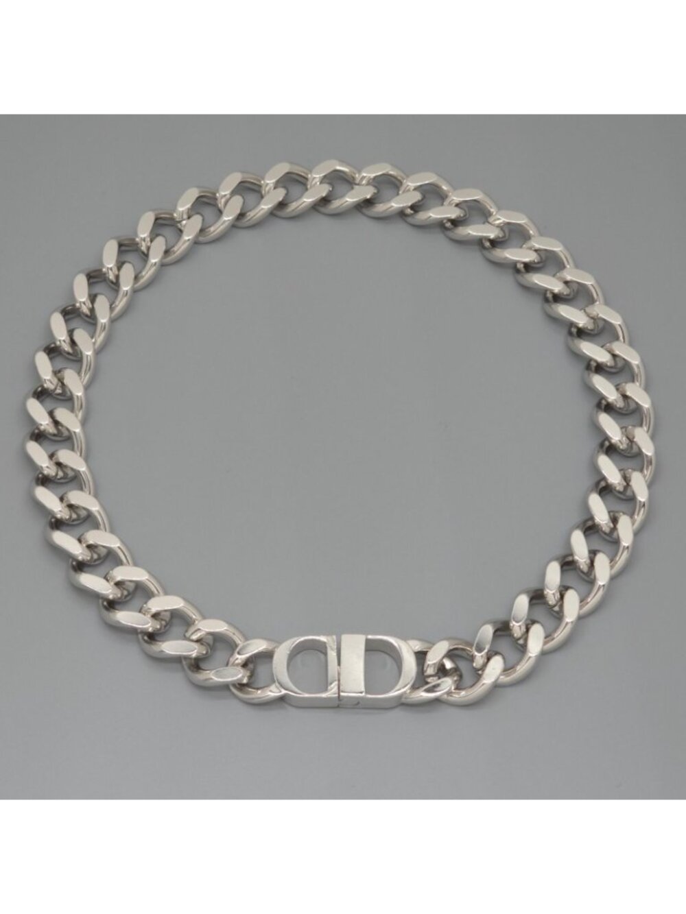 Dior CD Icon Chain Link Necklace 46 cm Silver - Picture 2 of 9